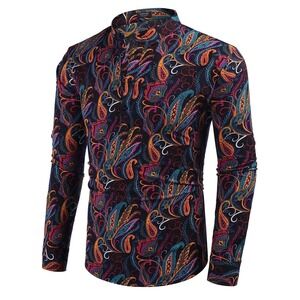 COOFANDY Men's Cotton Linen Henley Shirt‎ Long Sleeve Hippie Casual Beach